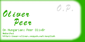 oliver peer business card